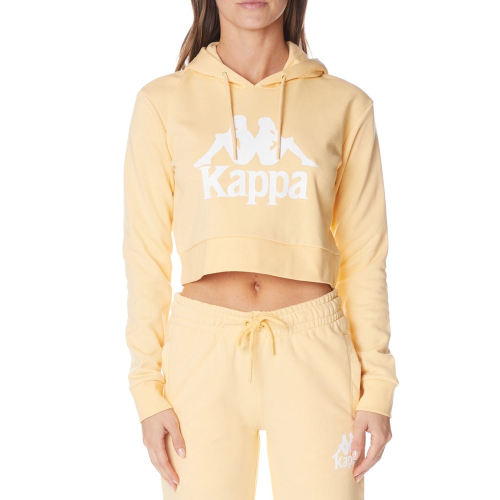 Kappa Authentic AMBATOBENY Hoodie - Light Yellow With White NWT Size XL